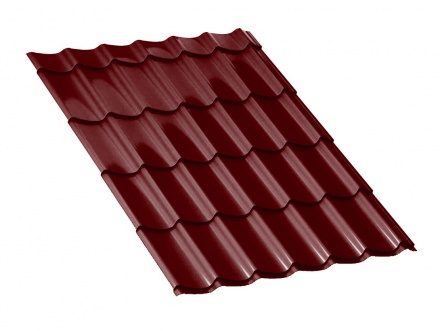 Металлочерепица "Монтеррей" 1180/1100 мм 0.45 RAL 3009 DEEP MATTE